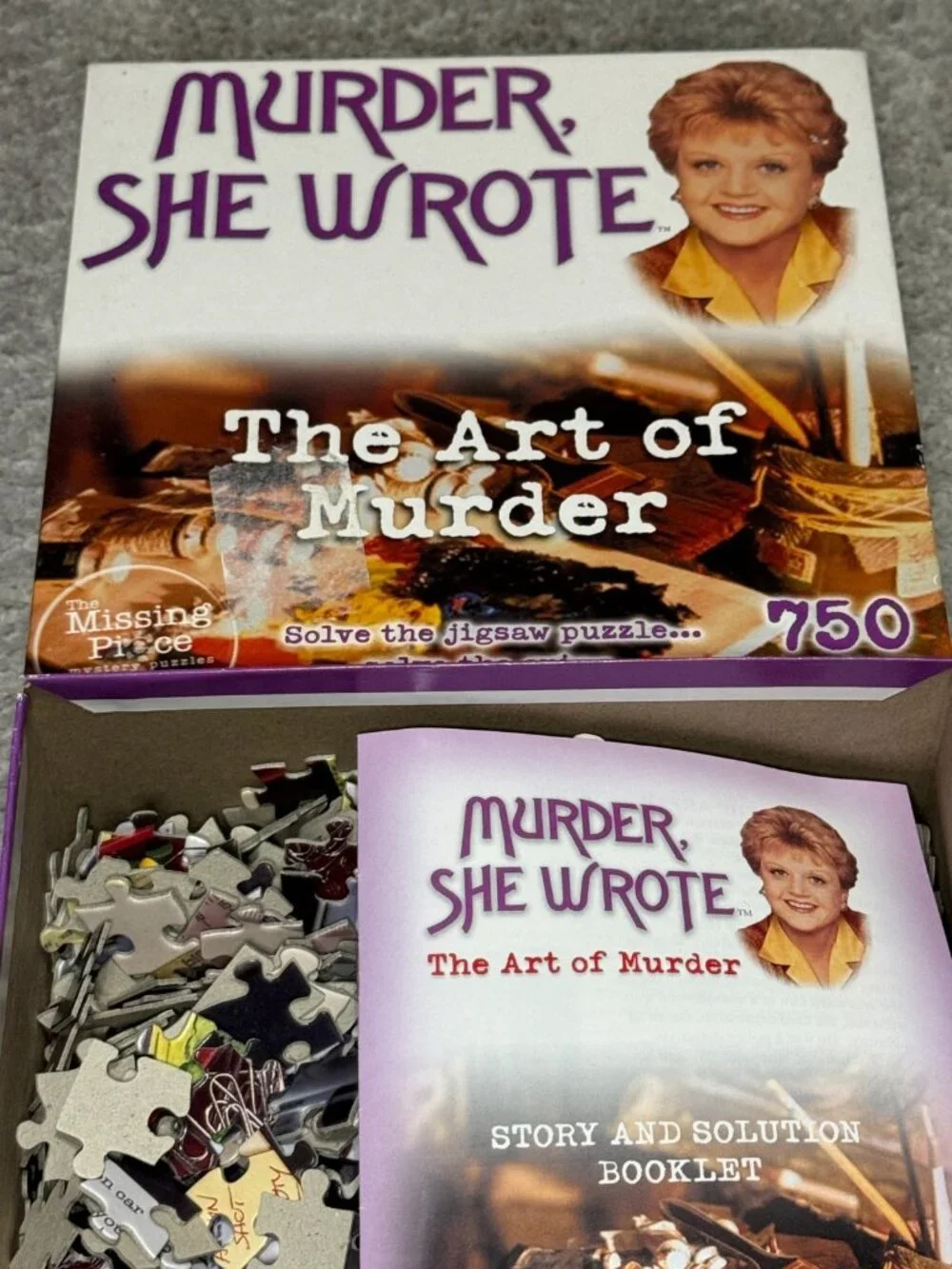 Murder, She Wrote Art of Murder 750 Piece Mystery Puzzle Complete
